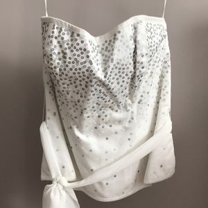 White House/Black Market Strapless top